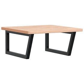 vidaXL Wall-mounted Shelf, Steel and Solid Beech