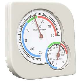 vidaXL Termo Hygrometer Vit 7,5 x 7,5 x 1,2 cm ABS