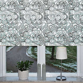 Mairo Ljusdämpande Rullgardin Blomma Svart 160x175cm