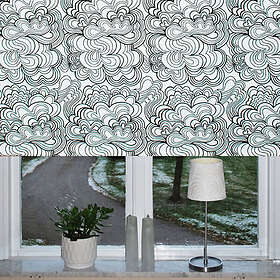 Mairo Rullgardin Blomma Mörkläggande Svart 160x175cm