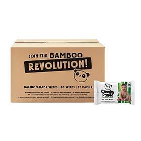 The Cheeky Panda Bamboo Biodegradable Baby Wipes 12x60pcs