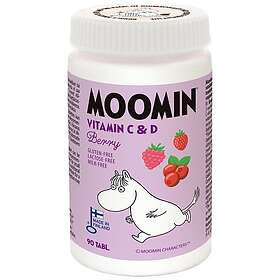 Moomin Vitamin C & D Röda Bär 90 Tabletter