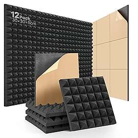Soundsbay 30x30x2.5cm Svart Akustikskum 12-pack 22701180