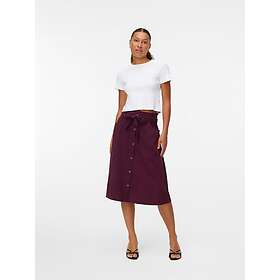Vero Moda Vilja Manchester Hög Midja Midikjol