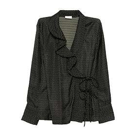 Dries Van Noten Ruffled Wrap Bluse (Dame)