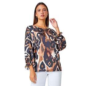Roman Abstract Print Blouson Sleeve Top (Men's)