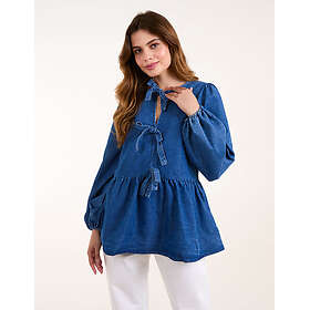 Blue Vanilla Tie Front Chambray Blouse (Men's)