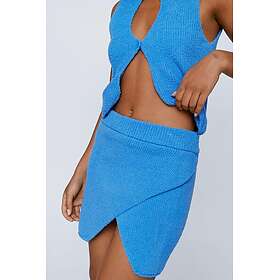 Nasty Gal Boucle Knitted Wrap Mini Skirt