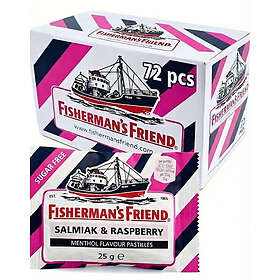 Fisherman's Friend Sockerfri Hallon, Salmiak Och Mentol Smak 25g 72-pack