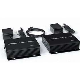 NÖRDIC 131432894 USB3.2 Extender 5Gbps 2xUSB-A + 2xUSB-C jopa 100m