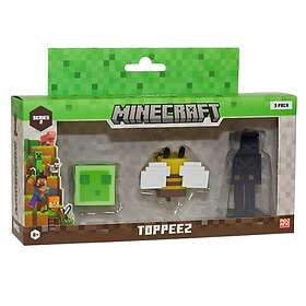 Minecraft 3D 6cm Figur 3 pack S2 Slime, Bee og Wither Skeleton