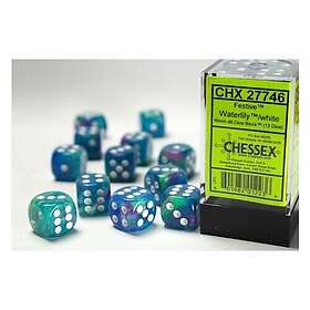 Chessex Gaming Festive Waterlily/White Nopanheitto 12kpl