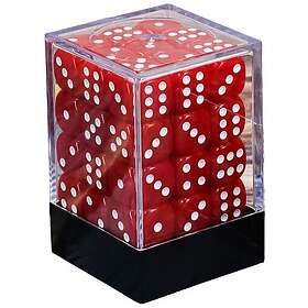 Vaettir D6 Opaque Röd/Vit Tärningsset 36st