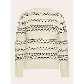 KnowledgeCotton Apparel Strikket mønstret genser med rund hals (Dame)