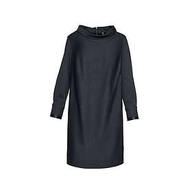 Conquista Casual H-Line Stand Collar Long Sleeve Midi Dress