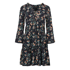 Conquista Womens Floral A Line Dress with Bell Sleeves Dress