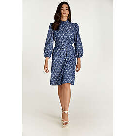 Conquista Indigo Floral Long Sleeve Dress