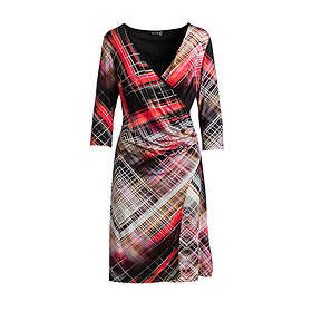 Conquista Print Jersey Faux Wrap Dress