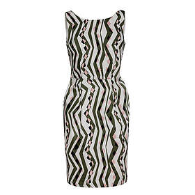 Conquista Womens Sleeveless Fitted Print Dress