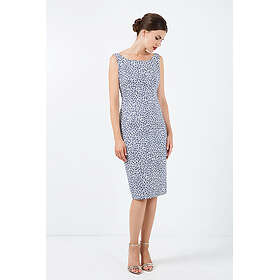 Conquista Sleeveless Floral Straight Dress with Zip Detail Dress