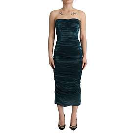 Dolce & Gabbana Bustier Bodice Draperet Midi Kjole