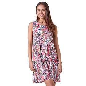 Roman Petite Paisley Print Tiered Dress