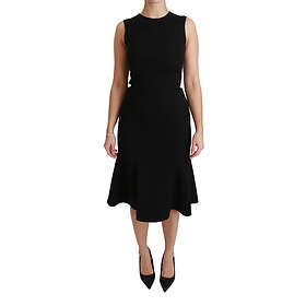 Dolce & Gabbana Fit Flare Wool Stretch Sheath Dress