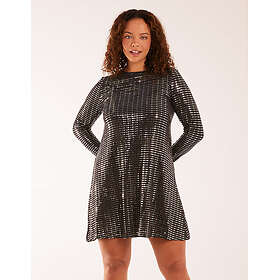 Blue Vanilla Long Sleeve Mirrored Swing Dress
