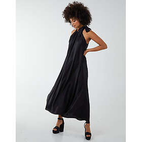 Blue Vanilla Satin Tie Neck Dress