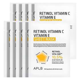 APLB Retinol Vitamin C Vitamin E Sheet Mask 10pcs