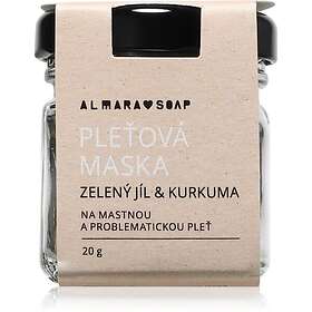 Almara Soap Green Clay Turmeric Rengöringsansiktsmask 20g