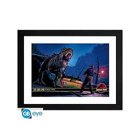 Universal Studios Indrammet print Alan Grant vs T-Rex 30x40 x2