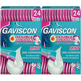 Gaviscon Double Action Heartburn & Indigestion Mint Flavour 48 Sachets