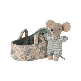 Maileg Souris Bébé dans Ascenseur (Bleu)
