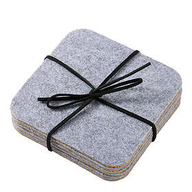 Dorre Gia Glasunderlägg Filt Grå 6-pack