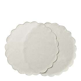 ZicZac Scallopped Bordstablett Beige 2-pack 36 cm