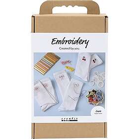 Creativ Company DIY Kit Broderi Strumpor 1-pack