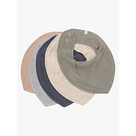 Pippi Bandana Bib Solid Vetiver 5-pack