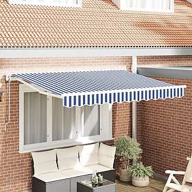 vidaXL Patio Awning Manual 250x200cm Blue/White 3329350