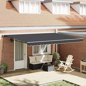 vidaXL Retractable Awning Electric 450x300cm Grey 3330871