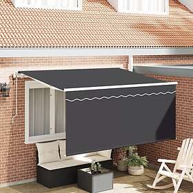 vidaXL Patio Awning Manuell 300x200cm Grå 3329515