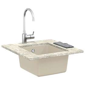vidaXL 42028418 Évier de Cuisine (Beige)