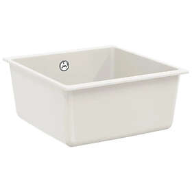 vidaXL 42028423 Kjøkkenvask (Hvit Kvarts Kompositt)