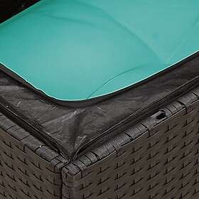 vidaXL Lounge Set med Dynor 9 Delar Svart Konstrotting 3255861