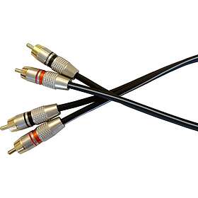 AMP 2xRCA till 2xRCA Kabel 3m
