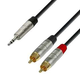 Adam Hall 3.5mm Stereo till 2x RCA-kabel 1.5m