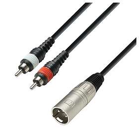 Adam Hall Câble XLR (M) vers Double RCA 3m K3YMCC0300