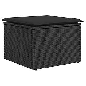 vidaXL Lounge Set med Dynor Svart 7 Delar 3326346