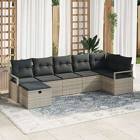 vidaXL Lounge Set with Cushions 5 Pieces Polywood 3360533