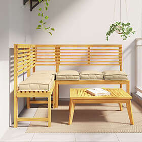 vidaXL Kudde Oxfordtyg 40x40x8 cm Beige 42001601